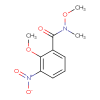Chemical structure of N,2-dimethoxy-N-methyl-3-nitrobenzamide - CSSB00008764749