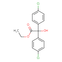 Chemical structure of ethyl 2,2-bis(4-chlorophenyl)-2-hydroxyacetate - CSSB00000037659