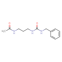 Chemical structure of N-{3-[(benzylcarbamoyl)amino]propyl}acetamide - CSSB00016940430