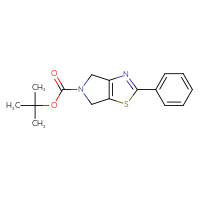 Chemical structure of tert-butyl 2-phenyl-4H,5H,6H-pyrrolo[3,4-d][1,3]thiazole-5-carboxylate - CSSB09893639438