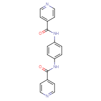 Chemical structure of N-[4-(pyridine-4-amido)phenyl]pyridine-4-carboxamide - CSSB00103168369