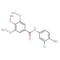 Chemical structure of N-(3-chloro-4-methylphenyl)-3,4,5-trimethoxybenzamide - CSSB00046220403