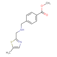 Chemical structure of methyl 4-({[(5-methyl-1,3-thiazol-2-yl)methyl]amino}methyl)benzoate - CSSB00027350375