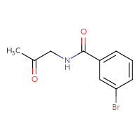 Chemical structure of 3-bromo-N-(2-oxopropyl)benzamide - CSSB00012190952