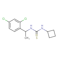 Chemical structure of 3-cyclobutyl-1-[1-(2,4-dichlorophenyl)ethyl]thiourea - CSSB02007479655
