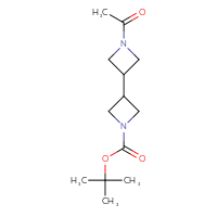Chemical structure of tert-butyl 1'-acetyl-[3,3'-biazetidine]-1-carboxylate - CSSB00113930298