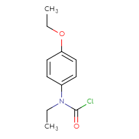 Chemical structure of N-(4-ethoxyphenyl)-N-ethylcarbamoyl chloride - CSSB06259280853