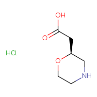 Chemical structure of 2-[(2S)-morpholin-2-yl]acetic acid hydrochloride - CSSS00016991749