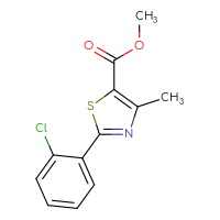 Chemical structure of methyl 2-(2-chlorophenyl)-4-methyl-1,3-thiazole-5-carboxylate - CSSB00005612963