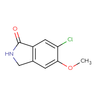 Chemical structure of 6-chloro-5-methoxy-2,3-dihydro-1H-isoindol-1-one - CSSB00010292416
