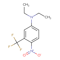 Chemical structure of N,N-diethyl-4-nitro-3-(trifluoromethyl)aniline - CSSB00000582993