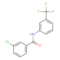Chemical structure of 3-chloro-N-[3-(trifluoromethyl)phenyl]benzamide - CSSB00102606128