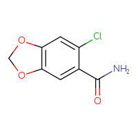 Chemical structure of 6-chloro-2H-1,3-benzodioxole-5-carboxamide - CSSB01148675942