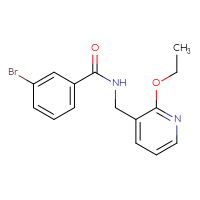Chemical structure of 3-bromo-N-[(2-ethoxypyridin-3-yl)methyl]benzamide - CSSB00105207289