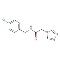 Chemical structure of N-[(4-chlorophenyl)methyl]-2-(4H-1,2,4-triazol-4-yl)acetamide - CSSB00138427538