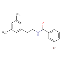 Chemical structure of 3-bromo-N-[2-(3,5-dimethylphenyl)ethyl]benzamide - CSSB02041918483