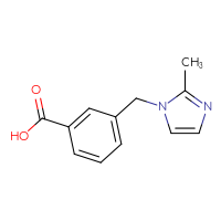 Chemical structure of 3-[(2-methyl-1H-imidazol-1-yl)methyl]benzoic acid - CSSB00011223738