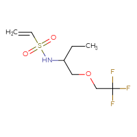 Chemical structure of N-[1-(2,2,2-trifluoroethoxy)butan-2-yl]ethene-1-sulfonamide - CSMB21332124758
