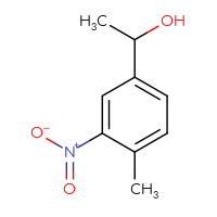 Chemical structure of 1-(4-methyl-3-nitrophenyl)ethan-1-ol - CSSB00000686324