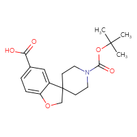 Chemical structure of 1'-[(tert-butoxy)carbonyl]-2H-spiro[1-benzofuran-3,4'-piperidine]-5-carboxylic acid - CSSB03496528010