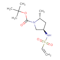 Chemical structure of tert-butyl (2R,4R)-4-ethenesulfonamido-2-methylpyrrolidine-1-carboxylate - CSSB20519929859
