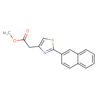 Chemical structure of methyl 2-[2-(naphthalen-2-yl)-1,3-thiazol-4-yl]acetate - CSSB00044136665