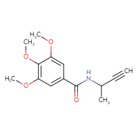 Chemical structure of N-(but-3-yn-2-yl)-3,4,5-trimethoxybenzamide - CSSB00054483901