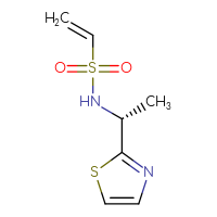 Chemical structure of N-[(1R)-1-(1,3-thiazol-2-yl)ethyl]ethene-1-sulfonamide - CSSB00154198273