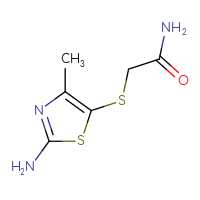 Chemical structure of 2-[(2-amino-4-methyl-1,3-thiazol-5-yl)sulfanyl]acetamide - CSSB00000737194