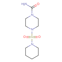 Chemical structure of 4-(piperidine-1-sulfonyl)piperazine-1-carboxamide - CSSB02390783029