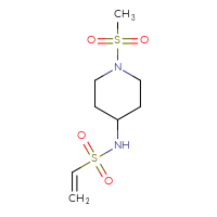 Chemical structure of N-(1-methanesulfonylpiperidin-4-yl)ethene-1-sulfonamide - CSSB00135511229