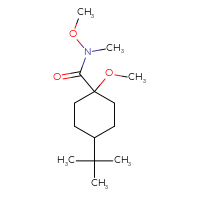 Chemical structure of 4-tert-butyl-N,1-dimethoxy-N-methylcyclohexane-1-carboxamide - CSSB15046471859