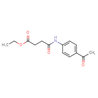 Chemical structure of ethyl 3-[(4-acetylphenyl)carbamoyl]propanoate - CSSB00000490303