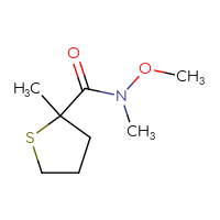 Chemical structure of N-methoxy-N,2-dimethylthiolane-2-carboxamide - CSSB00012841288