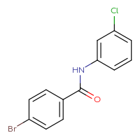 Chemical structure of 4-bromo-N-(3-chlorophenyl)benzamide - CSSB00000249923