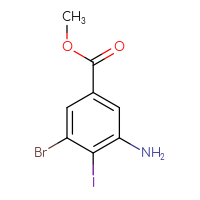 Chemical structure of methyl 3-amino-5-bromo-4-iodobenzoate - CSSB00011794260
