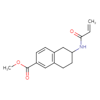 Chemical structure of methyl 6-(prop-2-enamido)-5,6,7,8-tetrahydronaphthalene-2-carboxylate - CSSB21332079752