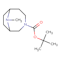 Chemical structure of tert-butyl 9-methyl-3,9-diazabicyclo[4.2.1]nonane-3-carboxylate - CSSB00012504951
