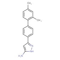 Chemical structure of 3-{2',4'-dimethyl-[1,1'-biphenyl]-4-yl}-1H-pyrazol-5-amine - CSSB06586658338