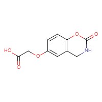Chemical structure of 2-[(2-oxo-3,4-dihydro-2H-1,3-benzoxazin-6-yl)oxy]acetic acid - CSSB21069014114