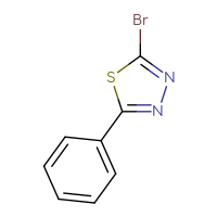 Chemical structure of 2-bromo-5-phenyl-1,3,4-thiadiazole - CSSB00000694505