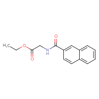 Chemical structure of ethyl 2-[(naphthalen-2-yl)formamido]acetate - CSSB00000590459