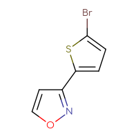 Chemical structure of 3-(5-bromothiophen-2-yl)-1,2-oxazole - CSSB00011218977