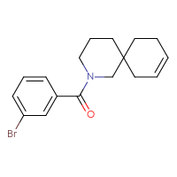 Chemical structure of 2-(3-bromobenzoyl)-2-azaspiro[5.5]undec-8-ene - CSSB00080803393