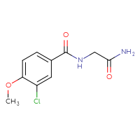 Chemical structure of 2-[(3-chloro-4-methoxyphenyl)formamido]acetamide - CSSB00096398630