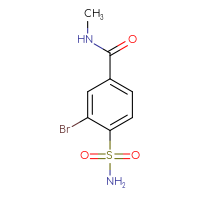 Chemical structure of 3-bromo-N-methyl-4-sulfamoylbenzamide - CSSB01992614408