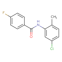 Chemical structure of N-(5-chloro-2-methylphenyl)-4-fluorobenzamide - CSSB00000579313