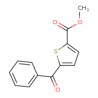 Chemical structure of methyl 5-benzoylthiophene-2-carboxylate - CSSB00133441324