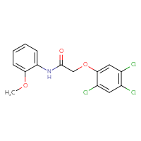 Chemical structure of N-(2-methoxyphenyl)-2-(2,4,5-trichlorophenoxy)acetamide - CSSB00048112513