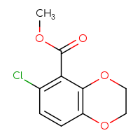 Chemical structure of methyl 6-chloro-2,3-dihydro-1,4-benzodioxine-5-carboxylate - CSSB00038807970